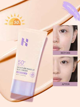 HOLIKA HOLIKA واقي شمس SPF50+ PA++++ | مرطب ومنير | لون مشمش ناعم، صديق للبشرة || يخلق بشرة شفافة ولامعة | 60 مل (2.02 أونصة سائلة) | مستحضرات تجميل كورية