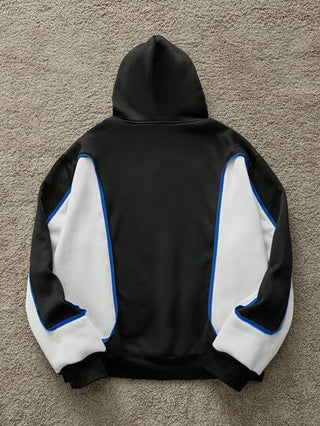 Manfinity Unisex سترة كاجوال طويلة الأكمام مزودة بقبعة مصنوعة من الصوف بتصميم مروع،فضفاضة وأنيقة للارتداء اليومي
