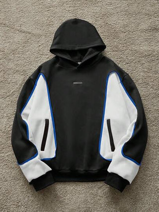 Manfinity Unisex سترة كاجوال طويلة الأكمام مزودة بقبعة مصنوعة من الصوف بتصميم مروع،فضفاضة وأنيقة للارتداء اليومي
