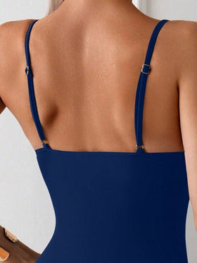 Swim Basics ملابس علوية كاميسول بفتحة عنق عريضة سادة وضيق، للارتداء اليومي العادي في الصيف