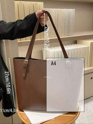 حقيبة كتف سعة كبيرة للنساء ذات طراز رجعي بسيط وأنيق, حقيبة يد للتنقل اليومي طراز 2024 الجديد