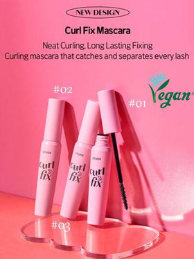 ETUDE ماسكارا تثبيت التجعيد رقم 02 بني، تحافظ على تجعيد جريء لمدة 24 ساعة، صيغة مقاومة للبقع والماء، فرشاة دقيقة تطبق بالتساوي، هدية، مكياج كوري | جمال كوري | 8 جرام / 0.28 أونصة