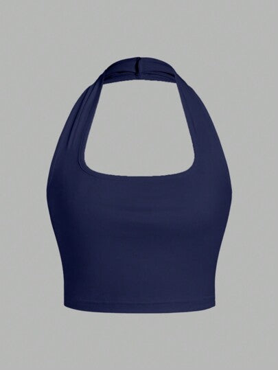 EZwear 3 قطع قمصان قصيرة بدون أكمام للنساء بألوان أسود وأبيض وأزرق، بتصميم كاجوال مناسب للصيف