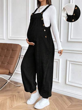SHEIN جمبسوت حمل كاجوال مرن قابل للتعديل باللون البني
