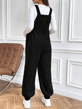 SHEIN جمبسوت حمل كاجوال مرن قابل للتعديل باللون البني