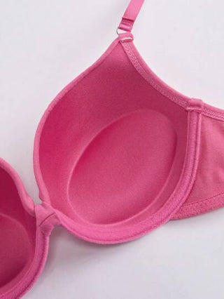 Shein Underwear&Sleepwear Basics 3 قطعة/طقم للمرأة ملابس داخلية بحمالة سميكة بتقنية الرفع سهلة الارتداء، حمالات صدر ذات وسادة مريحة