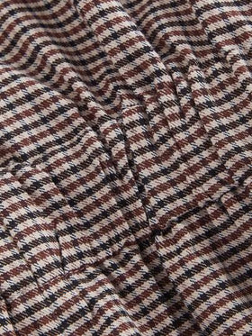 SHEIN MOD بدلة مرقعة بنمط المربعات مع حزام مجاني، بنطلون ساق مستقيمة للمرأة الجميلة الحجم الكبير