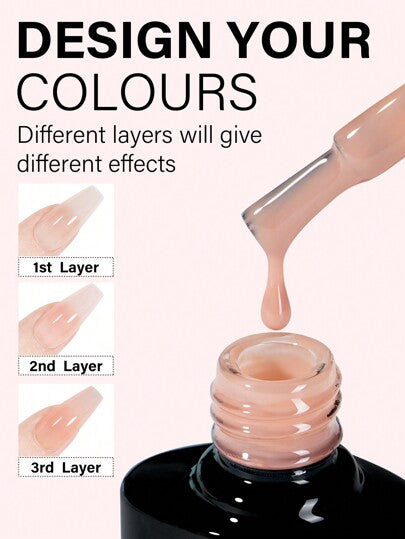 TOMICCA 4 قطع طلاء أظافر جيل لون عاري 8مل، جل أظافر UV/LED عالي التأثير للنقع، مناسب للمبتدئين في البيت أو في صالون الأظافر الاحترافي أو كهدايا