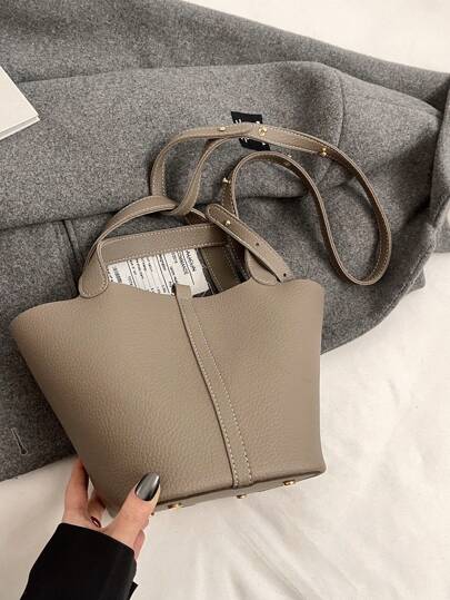 EMERY ROSE حقيبة دلو جديدة للنساء بطراز عتيق وألوان سادة متعددة الاستخدامات، مبيعات ساخنة للخريف/الشتاء، مناسبة للتنقل اليومي والمواعيد والعمل، حقيبة كروس عصرية