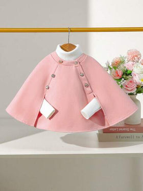 SHEIN Elladie kids معطف خارجي رائع للبنات الصغار ،للخريف/الشتاء