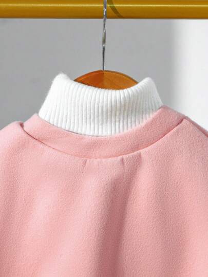 SHEIN Elladie kids معطف خارجي رائع للبنات الصغار ،للخريف/الشتاء
