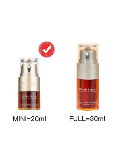 Clarins [CLARINS] [ميني] مركز سيروم مزدوج كامل للتحكم في العمر 20مل جائزة | مضاد للشيخوخة | يشد ويقلل مرئيًا من التجاعيد ويزيد من نضارة البشرة | 21 مكون نباتي بما في ذلك الكركم | لجميع أنواع وأعمار وأعراق البشرة