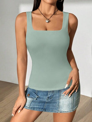 Flirla ملابس علوية سليم فت ذات لون أحادي بخ مرن للنساء