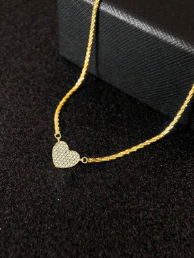 ESBERRY قلادة سبيكة قلب جذاب مرصعة بأحجار الساطعة للنساء، من الفضة الإسترليني عيار 925، هدايا لارتداء اليومي في عيد الحب