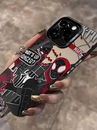 Marvel غطاء حماية لهاتف آيفون بطبعة كرتونية لرجل العنكبوت، غطاء قوي وصلب، مقاوم للصدمات