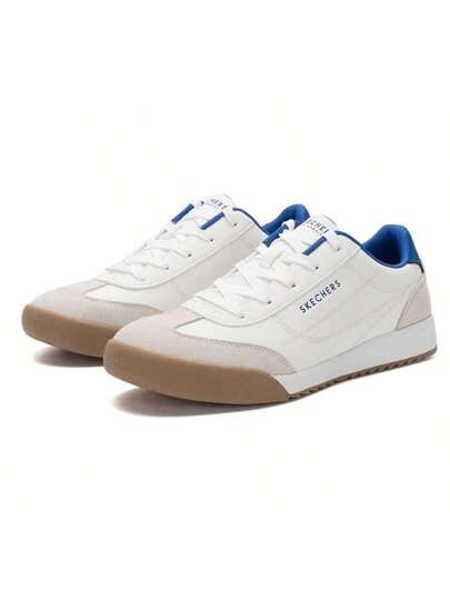 Skechers حذاء رياضي كاجوال مخفف للرجال من سلسلة الشارع، أحذية تزلج يومية، 183284-WHT