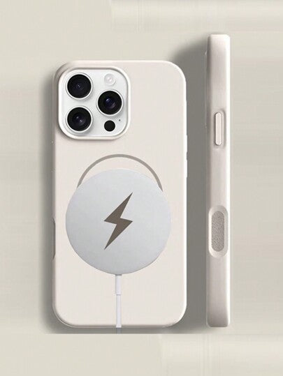 غلاف هاتف مغناطيسي من السيليكون السائل متوافق مع iPhone 16 Pro Max