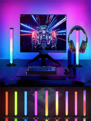 1 قطعة/2 قطعة شرائط إضاءة LED ، إضاءة خلفية RGB للتلفزيون ، إضاءة محيطة تعمل بالطاقة عبر USB ، تغيير لون ، أوضاع ديناميكية قابلة للتعتيم بزيادة أو خفض السرعة ، لمبة مكتبية لحفلات الحاسوب أفلام الكمبيوتر شاشة ألعاب الكمبيوتر (مع حامل سماعات الرأس ، سماعات
