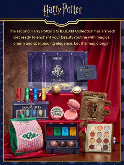 Harry Potter™ X SHEGLAM حقيبة مكياج Sweet Shop ديكور عيد الحب هدية حب شتاء مكياج حفلة شاطئ سفر عطلة تخييم في الهواء الطلق هدية وردة فتاة الموضة رأس السنة مستحضرات التجميل تنكر أفضل رحلة مهرجانات لون خيالي سحر المدرسة الحرم الجامعي أجواء Cny علامة تجارية ج