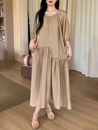 فساتين حريمي DAZY فستان قميص متوسط الطول للنساء خلال الربيع والصيف