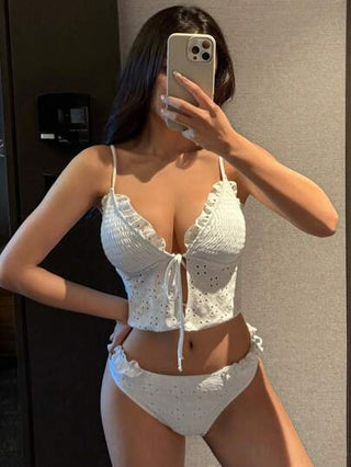 طقم تانكيني حريمي DAZY مجموعة تانكيني نسائية ٢ قطعة ، مخسف