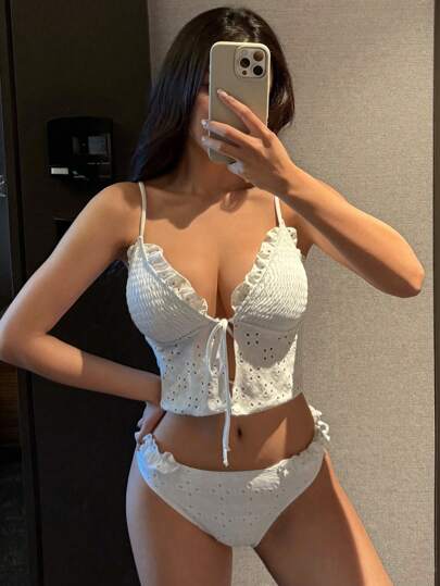 طقم تانكيني حريمي DAZY مجموعة تانكيني نسائية ٢ قطعة ، مخسف