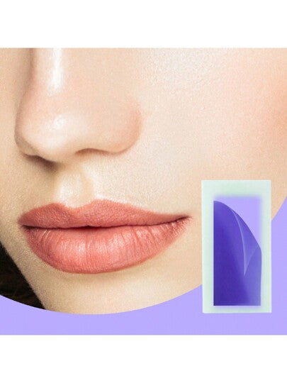 شرائط الشمع الوجه WAXKISS - مناسبة لجميع أنواع البشرة منخفضة الحساسية - لإزالة شعر الوجه للنساء - حزمة منزلية 10 (20 ورقة) شرائط شمع الوجه ، برائحة الصبار والورد