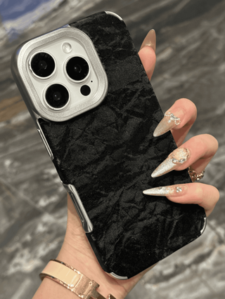 غطاء هاتف مصنوع من القطيفة له ملمس جبال الثلج الفاخر والأنيق متوافق مع أجهزة iPhone 16 15 14 13 12 برو ماكس 11 ، غطاء محبب ومقاوم للصدمات