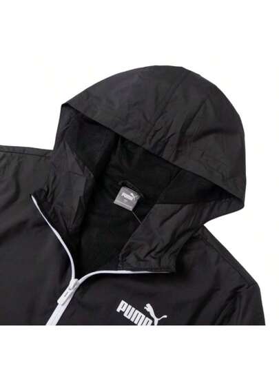Puma معطف رياضي/للركض نسائي مزين بالنسيج ذو كابوت، ينصح بطلب مقاس أكبر بمقاس واحد، 672909-52