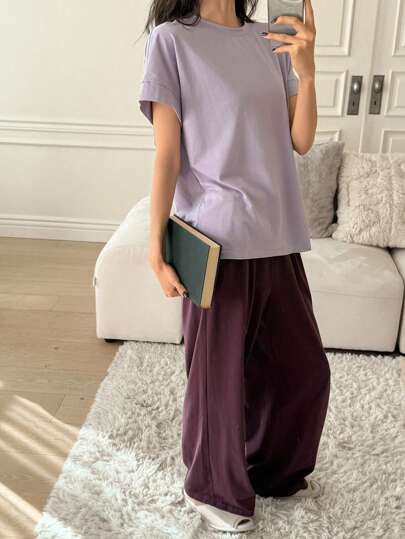 DAZY طقم ملابس داخلية مريحة بتصميم بسيط ومتناسق، بيجامة رمضان