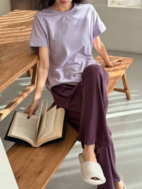DAZY طقم ملابس داخلية مريحة بتصميم بسيط ومتناسق، بيجامة رمضان
