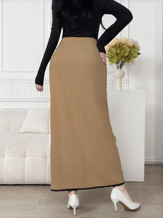 Modelyn تنورة طويلة للنساء مع تصميم عقدة الخصر الجانبية، أنيقة