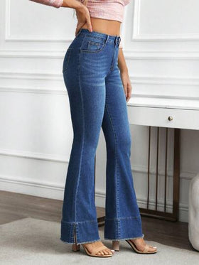 SHEIN Essnce بنطلون جينز كاجوال نسائي، بسيط وعصري للارتداء اليومي