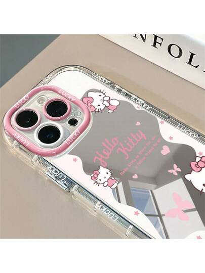Sanrio غطاء هاتف متوافق مع آيفون 15، 16، و Pro Max - تصميم فراشة وقطة، جذاب للنساء ومتوافق مع آيفون 14، 12، 11