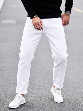 Manfinity Homme جينز ضيق عادي مع جيوب للرجال