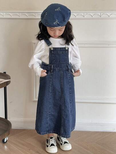 Dazy Kids فستان جينز للفتيات الصغيرات، خريف
