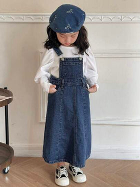 Dazy Kids فستان جينز للفتيات الصغيرات، خريف