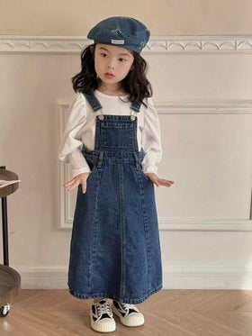 Dazy Kids فستان جينز للفتيات الصغيرات، خريف