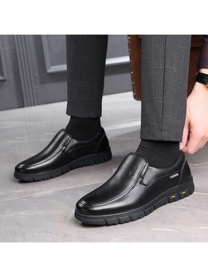 أحذية رجالية رسمية، أحذية دائرية متينة للزفاف والأعمال والحفلات والمكتب للربيع والخريف