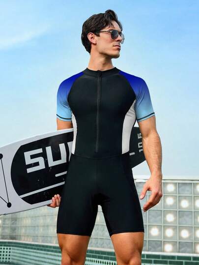 Surfspeed بذلة سباحة ملونة سادة من قطعة واحدة بنمط زبى نحيف، هاواي