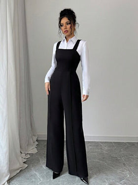 Selianne جمبسوت إجازة بلون أحادي للنساء