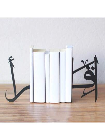 قطعة واحدة من حامل الكتب المعدني الهندسي، حامل كتب ديكوري بسيط مناسب للدراسة والصالة المعيشية والنوم والمكتب والمقهى