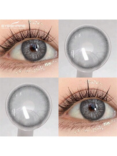 EYESHARE 1 Pair NEW Colored Contact Lenses For Beauty Makeup Soft Colorful Contact Lenses, Annual Use, 14.2mm Halloween Costume Cosplayramadan collection
