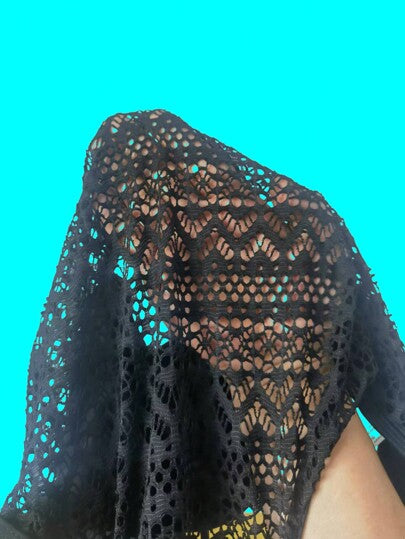 Swim Lushoire بدلة سباحة نسائية من قطعة واحدة بلون سادة مجوفة بدون ظهر من Summer Beach