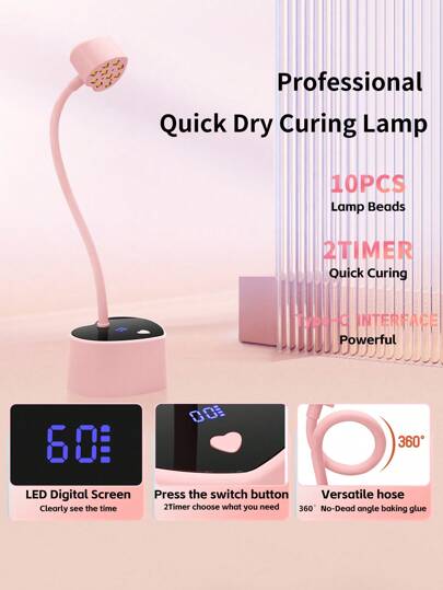 1 جهاز لمبة بنفسجية UV LED لطلاء الأظافر، آلة علاج ضوئي بالأشعة فوق البنفسجية، آلة طلاء الأظافر الاحترافية، إبرة بلاستيكية مجففة لطلاء الأظافر بالجل UV سريع الشفاء وسريع الجفاف، آلة طلاء الأظافر ذات مقبض محمول وفضاء كبير، وأحسس ذكي للانقشار لاستخدام...