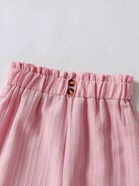 SHEIN 3 قطع بنطلونات فضفاضة واسعة الساق مريحة للفتيات المراهقات، مناسبة للربيع والخريف