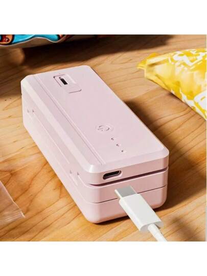 Kitchen mommy آلة ختم صغيرة محمولة 2 في 1، آلة تعبئة الأطعمة، ختام المطبخ، قابلة للشحن عبر USB، أجهزة المطبخ