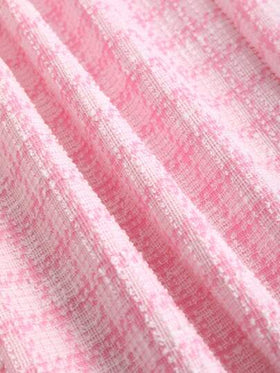 Sweetra طقم سترة وبناطيل ذو طراز أوروبي وأمريكي للنساء باللون الوردي بدون أكمام، طقم جديد صيفي أنيق ورشيق من قطعتين