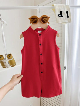 SHEIN رومبير قطني مخطط بألوان جميلة بنمط ديناصور مخيط للأطفال الحديثي الولادة للأولاد والبنات للصيف