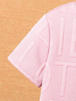 فستان أطفال مجموعة بلوزة كاجوال و شورت لصبي المراهق، تشمل الاكسسوارات 2 قطعة